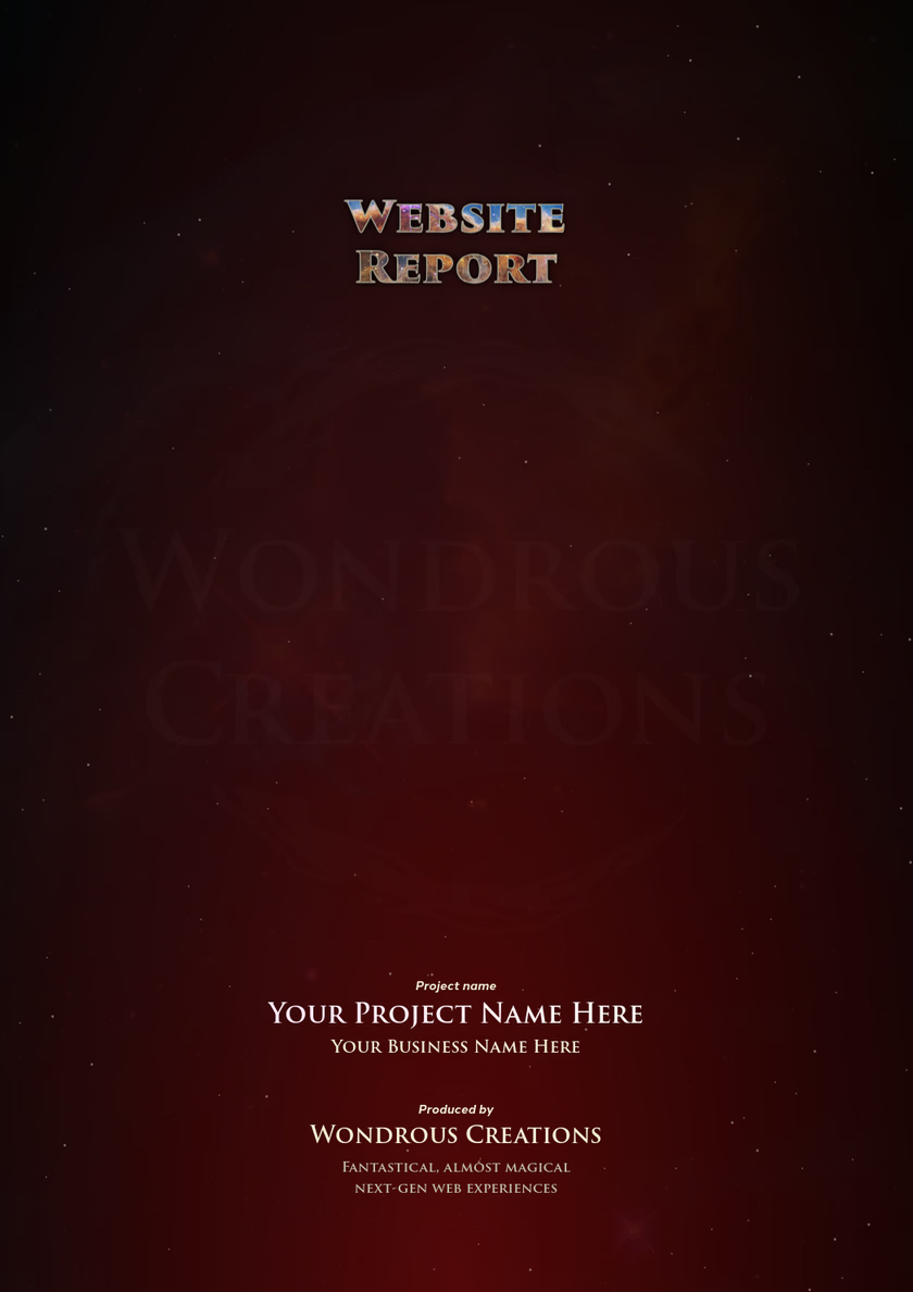 sample website report