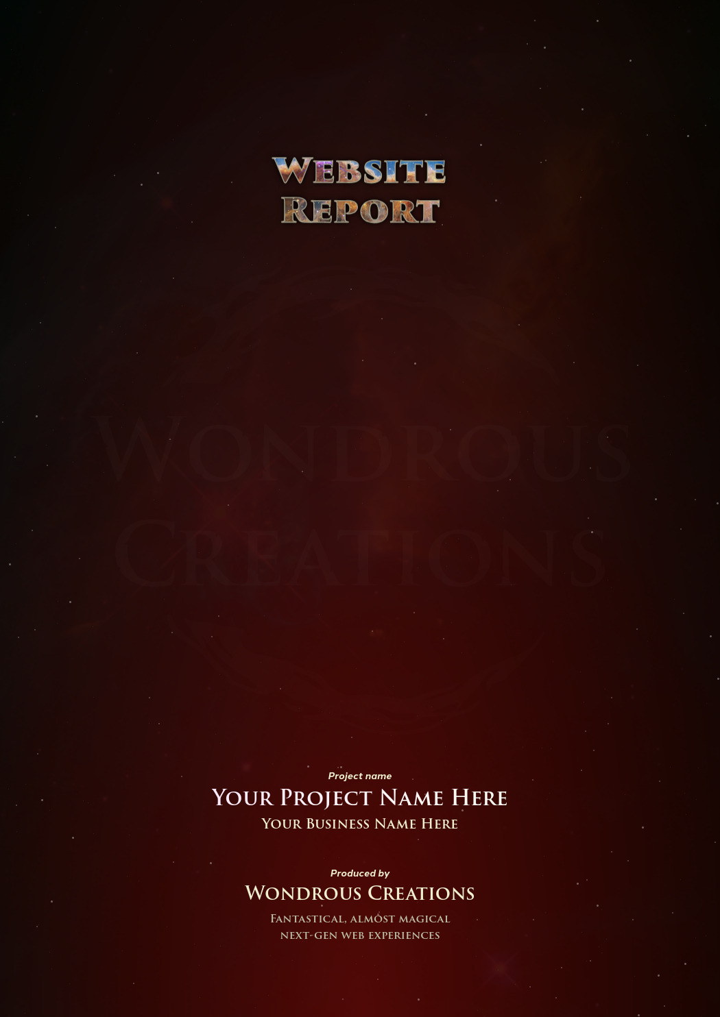 sample website report